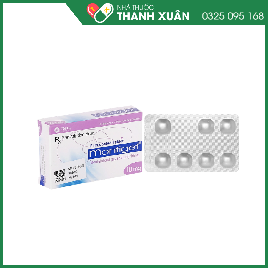 Montiget 10mg phòng và điều trị hen suyễn mạn tính
